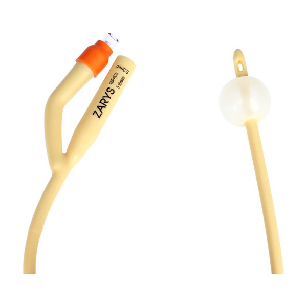 Zarys, urologiczny cewnik Foley'a, dwudrożny z plastikową zastawką, CH 16/5-10 ml, 1 szt.