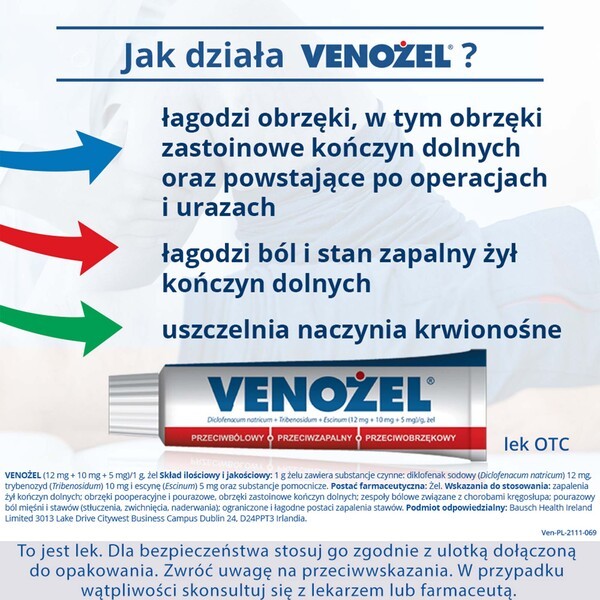 Venożel, 50 g, żel