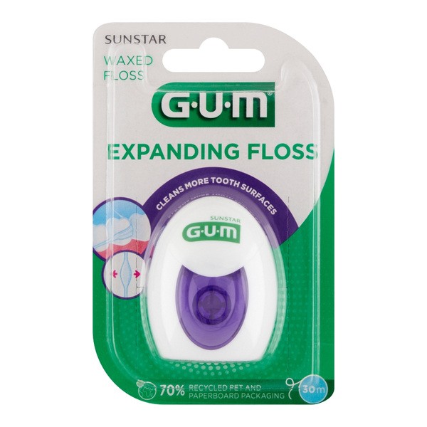Gum Expanding Floss, nici dentystyczne woskowane, 30 m, 1 szt.