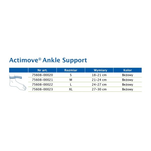 Actimove ES Ankle Support, opaska stawu skokowego, rozmiar M, 1 szt.
