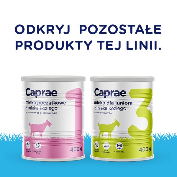 Caprae 2, mleko następne z mleka koziego, powyżej 6. miesiąca życia, 400 g