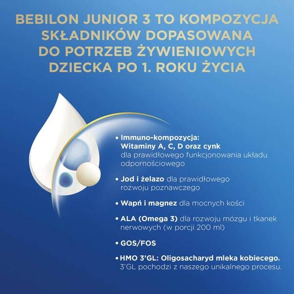 Bebilon Advance Pronutra 3, Junior, formuła na bazie mleka po 1. roku życia, proszek, 800 g