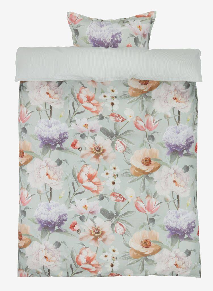 ERNA satin sengesæt guld ERNA 140x200 grøn