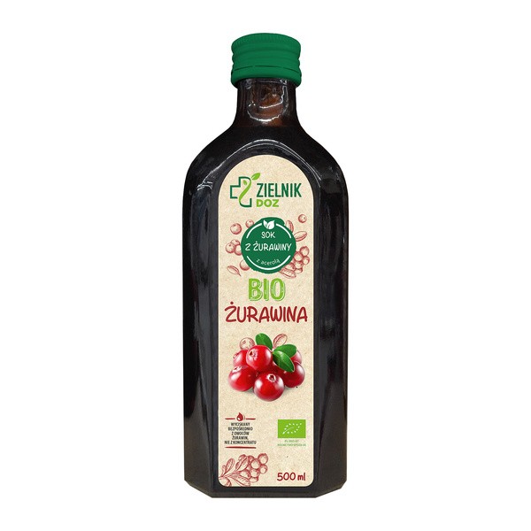 ZIELNIK DOZ BIO Żurawina, sok, 500 ml