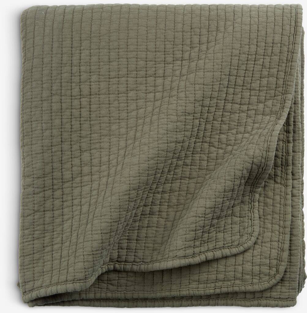 SIVBLOM SIVBLOM quiltet tæppe 130x180 mørkegrøn