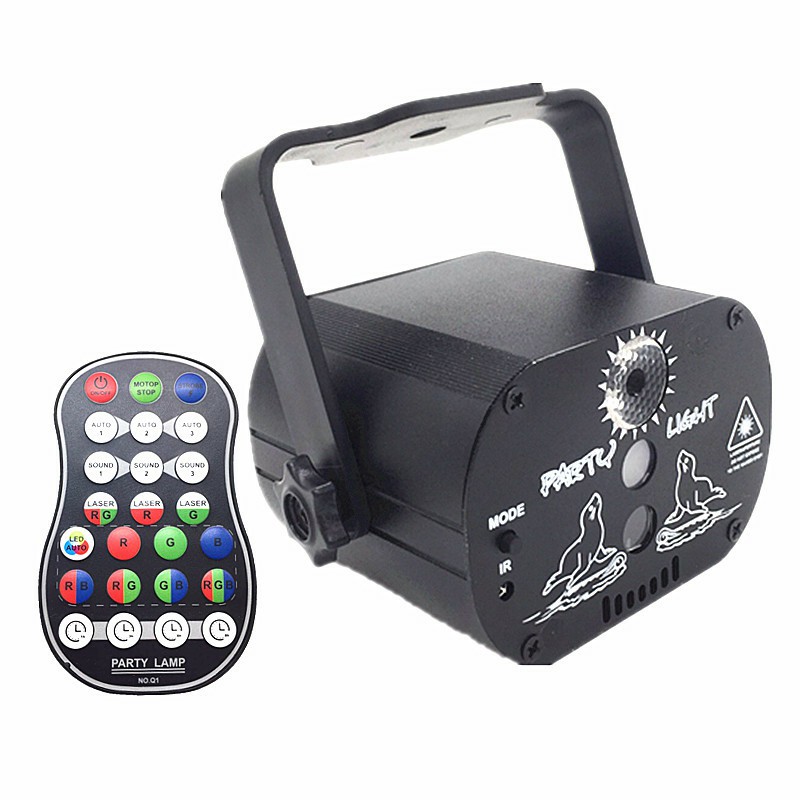 Mini USB Rechargeable Music Control DJ Disco Stage Effect 60 Pattern USB Star KTV Bar Mini Laser Party Light