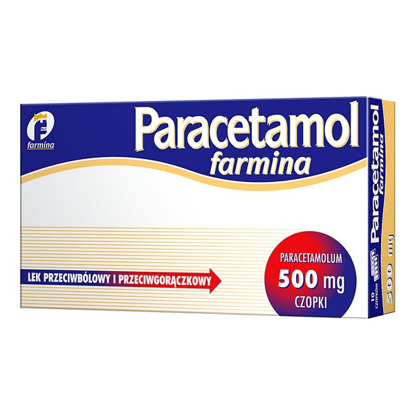 Paracetamol Farmina, 500 mg, czopki, 10 szt.