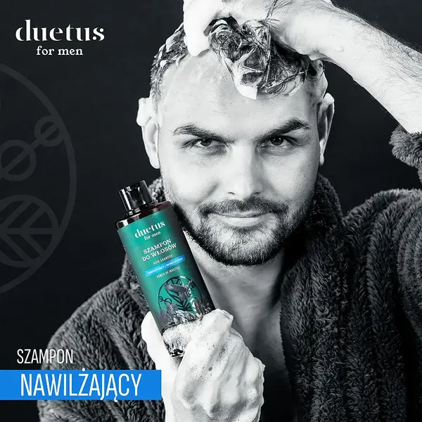Duetus For Men, szampon nawilżający do włosów, 300 ml