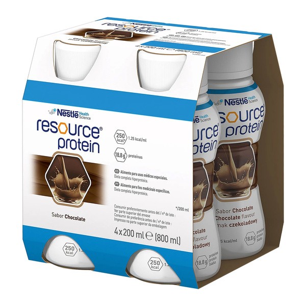 Zestaw 6 x Resource Protein, płyn o smaku czekoladowym, 4 x 200 ml