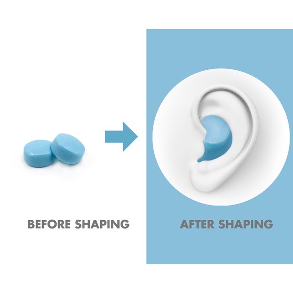 Haspro Moldable, formowane zatyczki do uszu, niebieskie, 6 par