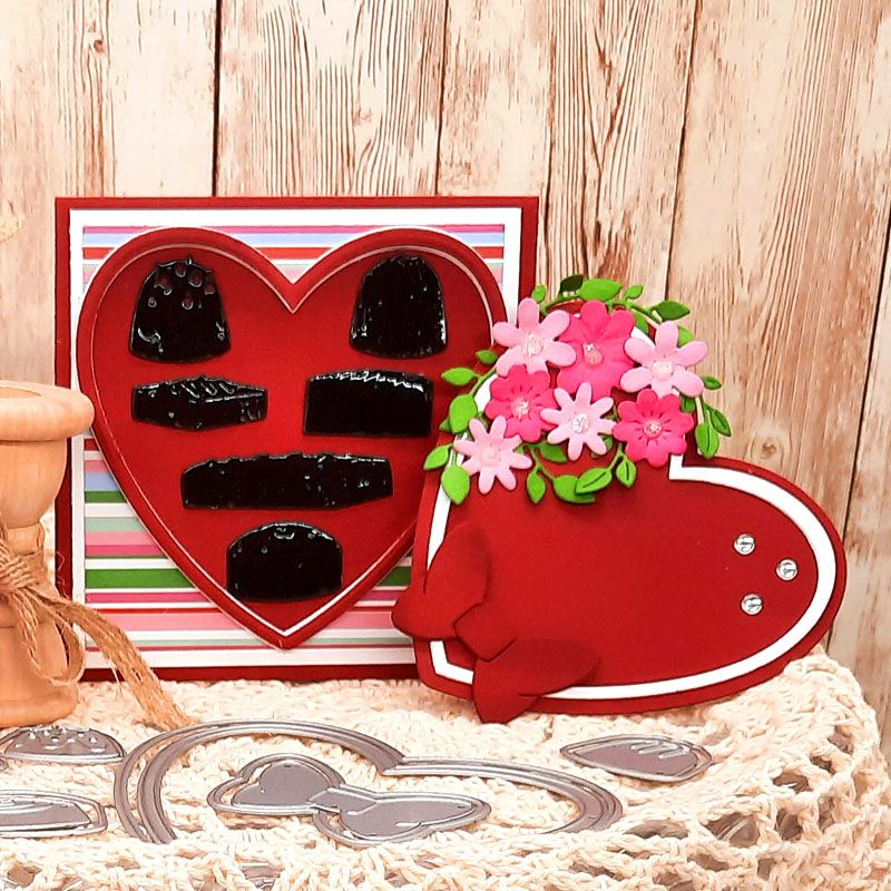 heartchocolates2stamp Clear Stamp  DOUBLE SET