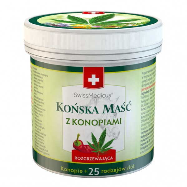 SwissMedicus, końska maść rozgrzewająca z konopiami, 500 ml