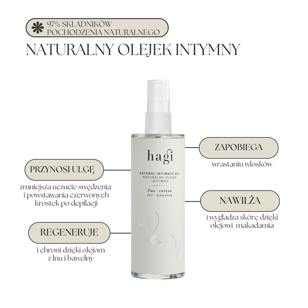Hagi Natural, naturalny olejek intymny, 100 ml