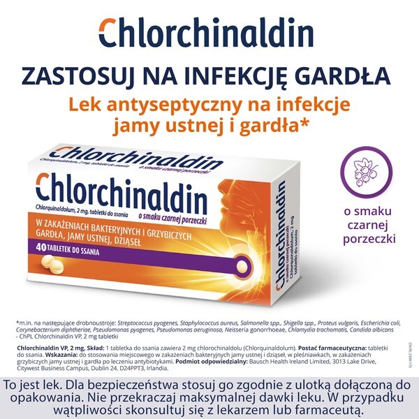 Chlorchinaldin  VP, 2 mg, tabletki do ssania, 40 szt.