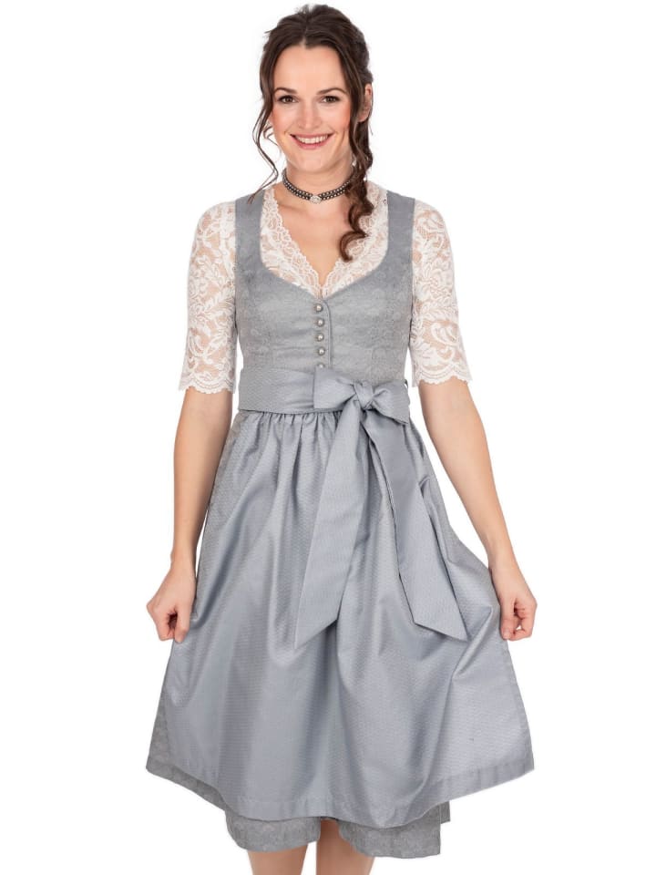 MarJo Midi Dirndl WANDA in grau günstig kaufen