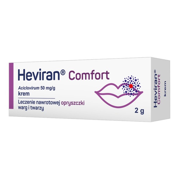 Heviran Comfort, 50 mg/g, krem, 2 g, tuba