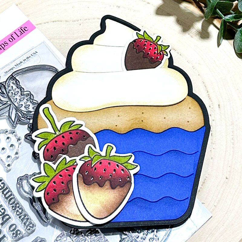 chocolatestrawberries2stamp Clear Stamp Set