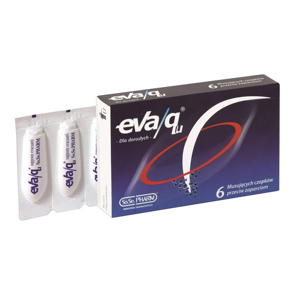 Eva/qu, czopki przeciw zaparciom, 6 szt.