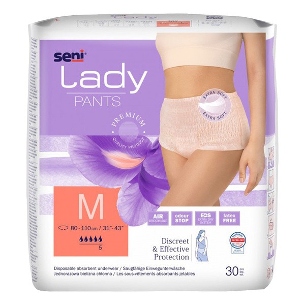 Seni Lady Pants, majtki chłonne, rozmiar M, 30 szt.