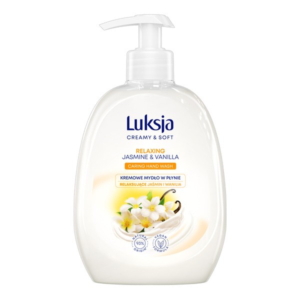 Luksja Creamy & Soft, relaksujące mydło w płynie, Jaśmin i Wanilia, 500 ml