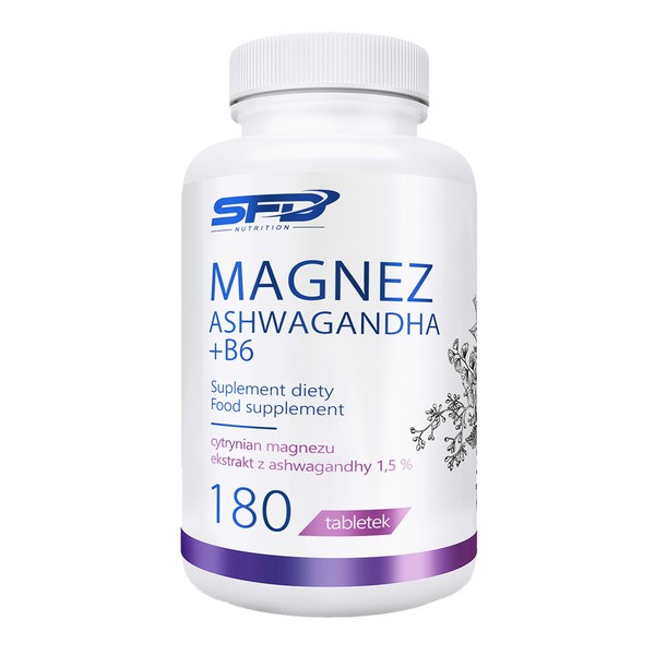 SFD, Magnez Ashwagandha + B6, tabletki, 180 szt.
