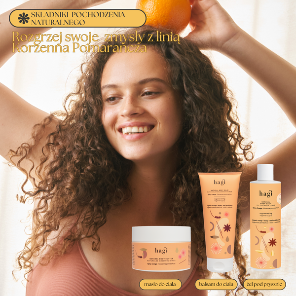 Hagi, Naturalny żel do mycia ciała Korzenna Pomarańcza, 300 ml