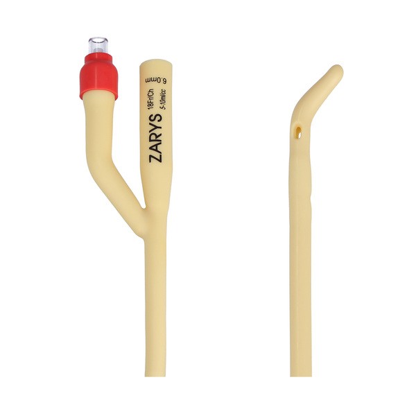 Zarys, urologiczny cewnik Foley'a, dwudrożny z plastikową zastawką, CH 18/5-10 ml, 1 szt.