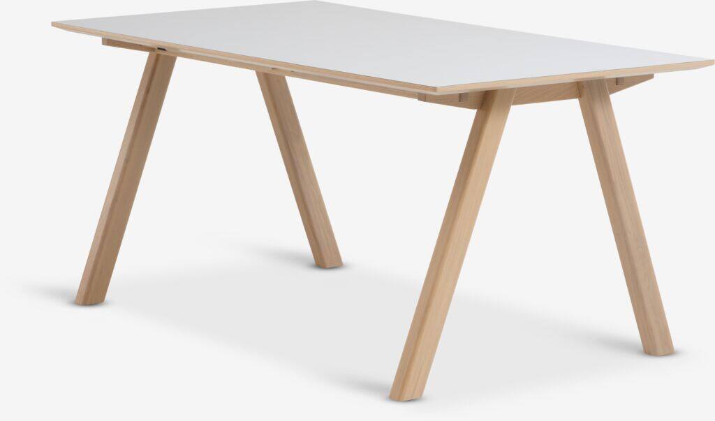 EGEBJERG Spisebord EGEBJERG 90x160/250 lysegrå/eg