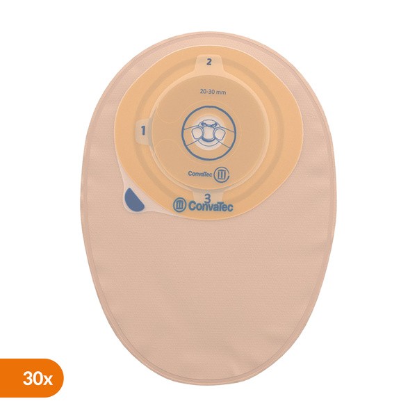 Esteem+, plastyczny worek stomijny, beżowy z okienkiem, 20-30 mm, 30 szt.