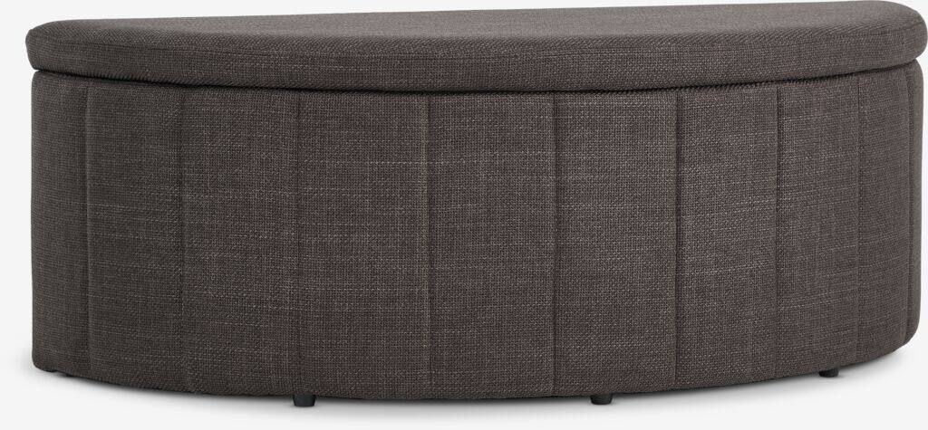 KAPPEL bænk med opbevaring, mørkebrunt stof