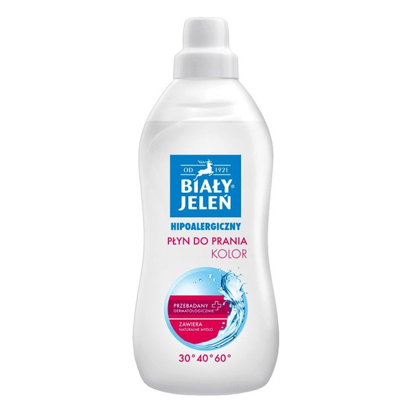 Biały Jeleń, Hipoalergiczny płyn do prania Kolor, 1000 ml