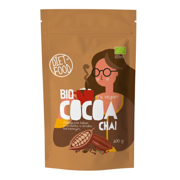 Diet-Food, Bio Kakao Chai, proszek, 200 g
