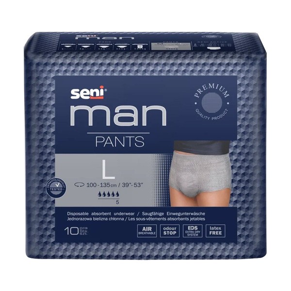 Seni Man Pants, majtki chłonne, rozmiar L, 10 szt.