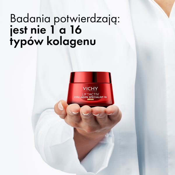 Vichy Liftactiv Collagen Specialist, krem SPF 50 redukujący 16 oznak starzenia, 50 ml