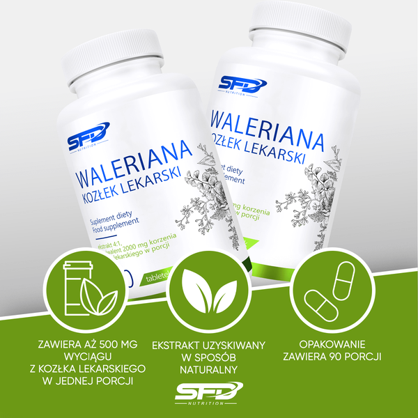 SFD Waleriana Kozłek lekarski, tabletki, 180 szt.