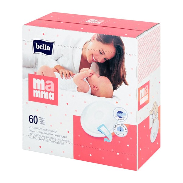 Bella Mamma, wkładki laktacyjne z przylepcem, 60 szt.