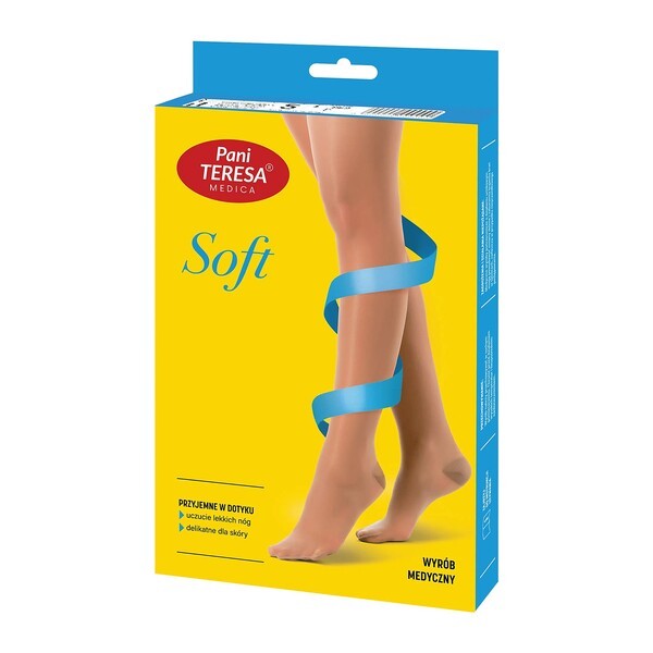 Pani Teresa, Pończochy uciskowe SOFT, kolor: jasny beż, rozmiar 3, 1 szt.