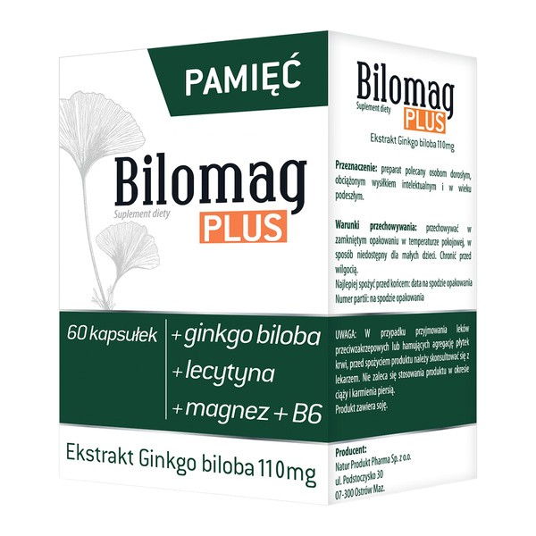 Bilomag Plus, kapsułki, 60 szt