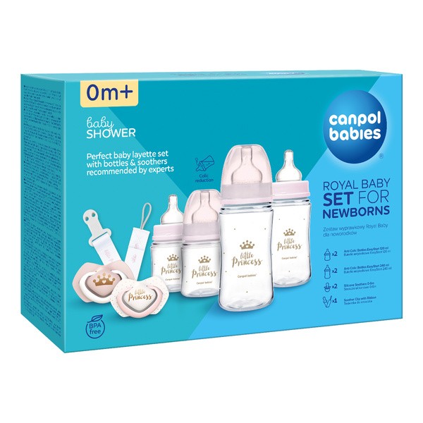 Canpol Babies, zestaw Royal Baby Girl, wyprawka dla noworodka, 1 szt.