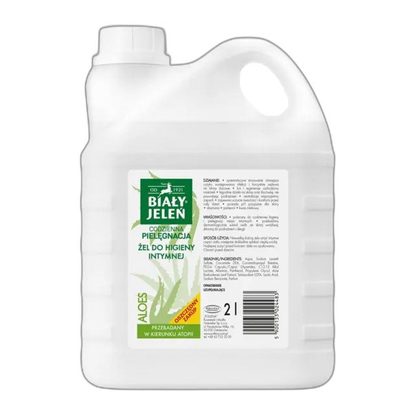 Biały Jelen, Żel do higieny intymnej, aloes, 2 l