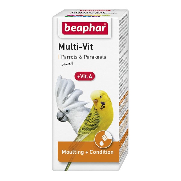 Beaphar Multi-Vit Parrots, preparat witaminowy dla papug, krople, 20 ml
