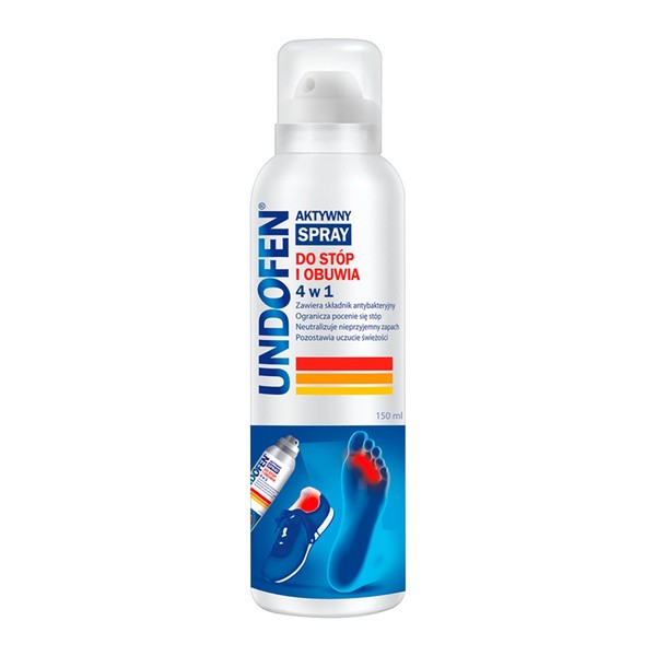 Undofen aktywny spray do stóp i obuwia 4 w 1, 150 ml