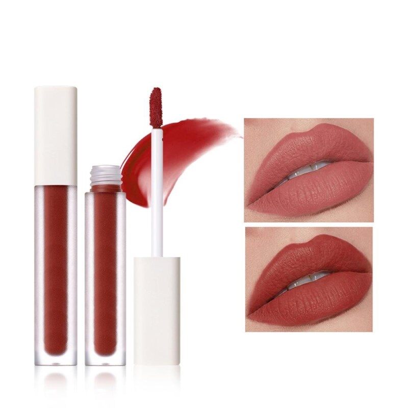 Mini Batom Líquido Matte Aveludado em Copo - Maquiagem Labial - Brilho Labial de Longa Duração - Hidratação - Não Resíduo - Cosméticos Sensuais