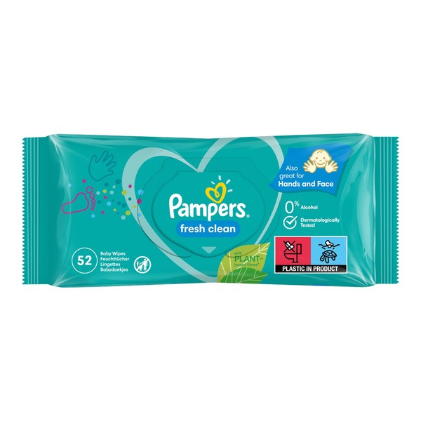 Pampers Fresh Clean, chusteczki nawilżane, 52 szt.