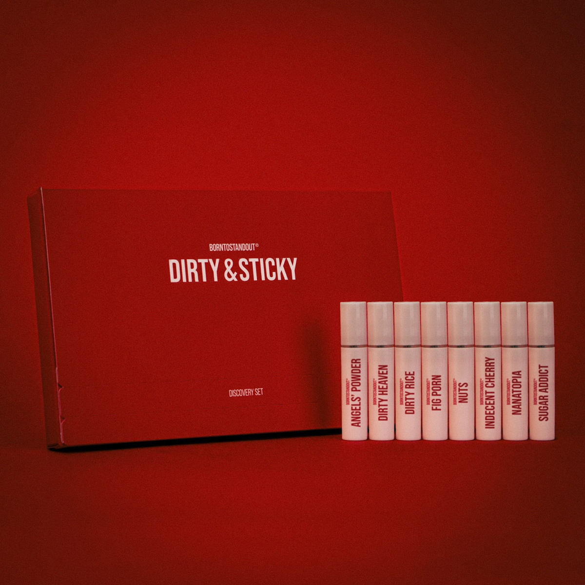 BORNTOSTANDOUT Dirty & Sticky Discovery Kit (24Vs) (8 x 2 ml)
