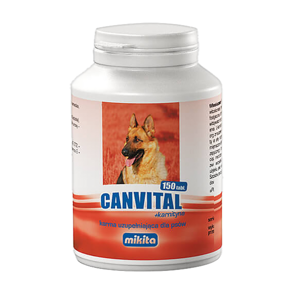 Mikita Canvital + karnityna, karma uzupełniająca dla psów, tabletki, 150 szt.