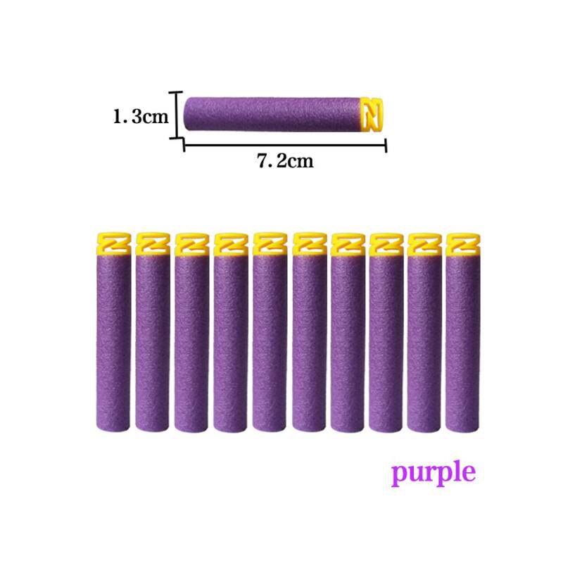 Proiettili morbidi in EVA (7,2 cm) – 10 pezzi – Ecologici e sicuri – Munizioni compatibili con fucili giocattolo e blaster (serie Nerf) – Idea regalo per ragazzi