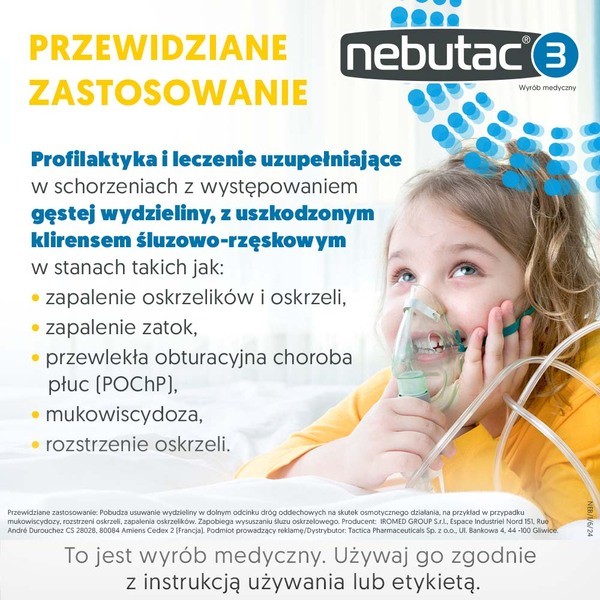 Nebutac 3, roztwór do inhalacji, hipertoniczny, 3% NaCl, 4 ml, 30 amp