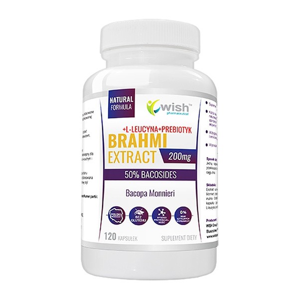 Wish Brahmi Bacopa Monnieri 200 mg, kapsułki, 120 szt.