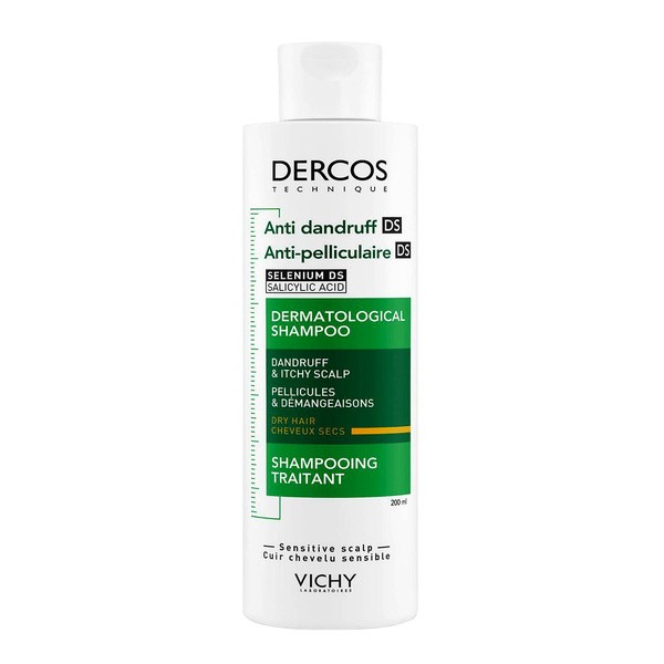 Vichy Dercos DS, szampon przeciwłupieżowy, włosy suche, 200 ml
